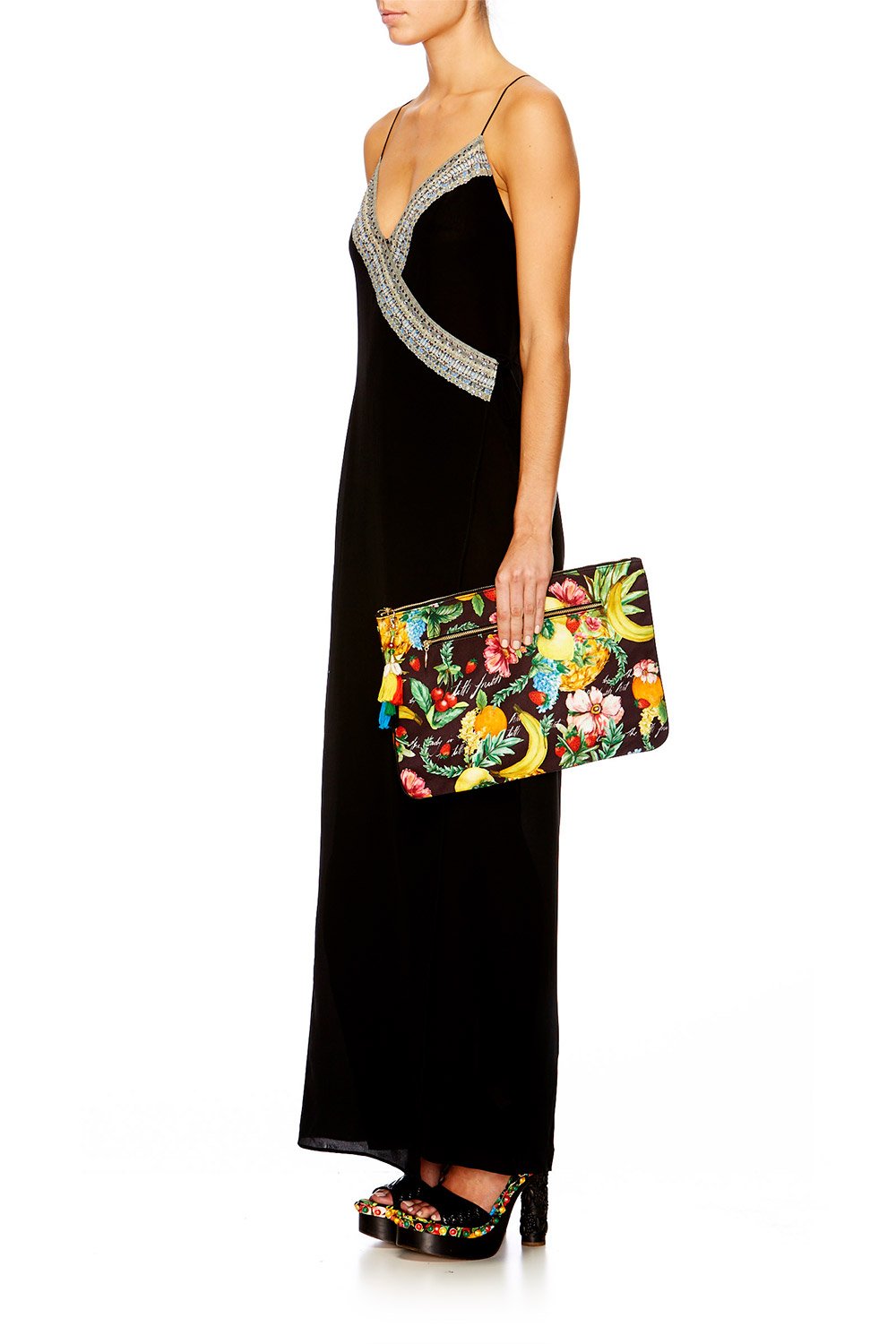 CALL ME CARMEN LARGE CANVAS CLUTCH