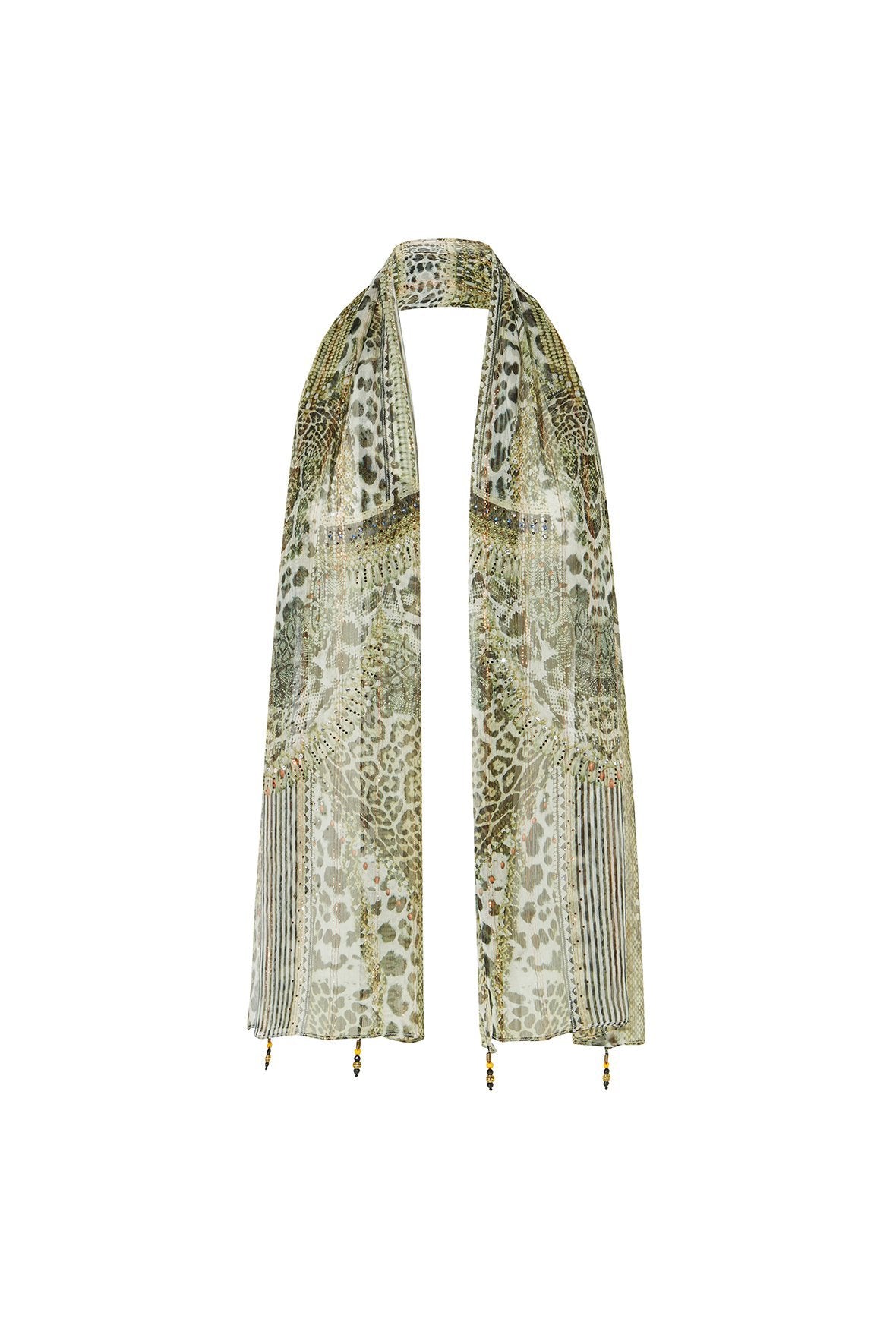 ANIMAL INSTINCT GOLD LONG SCARF