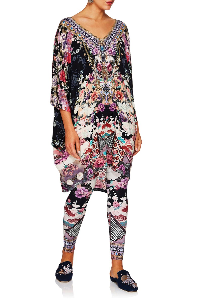 CAMILLA NIGHTS WITH HER BAT SLEEVE DRESS