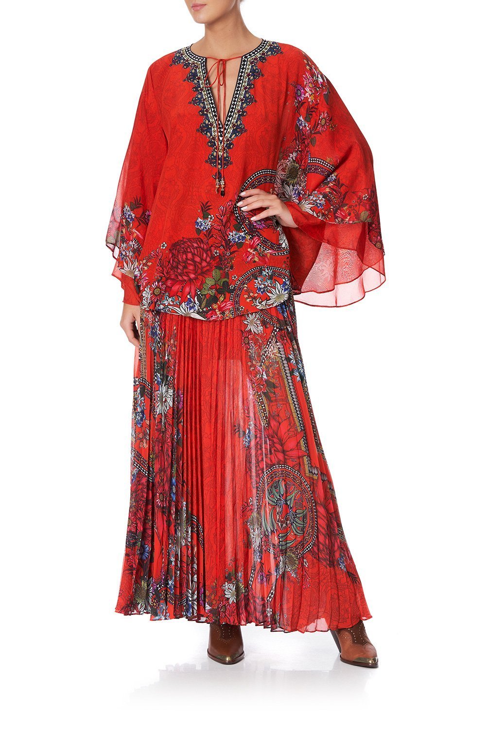 BLOUSE WITH DOUBLE SLEEVE WONDERING WARATAH