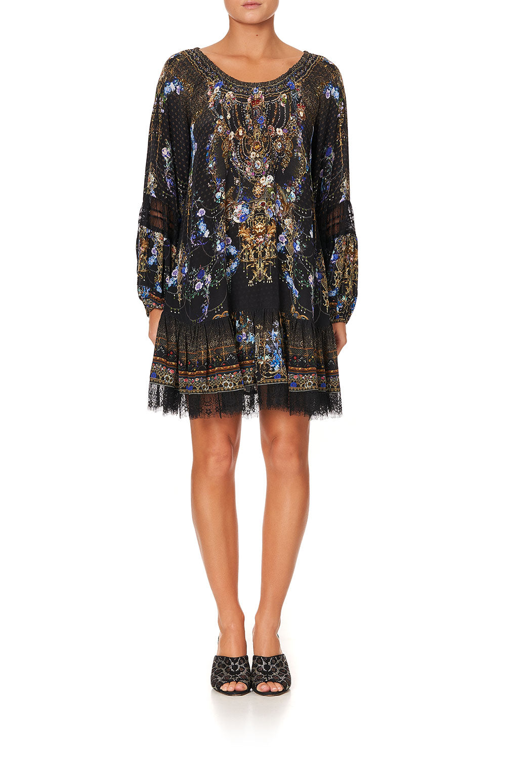 BLOUSON SLEEVE A LINE FRILL DRESS PALACE PLAYHOUSE