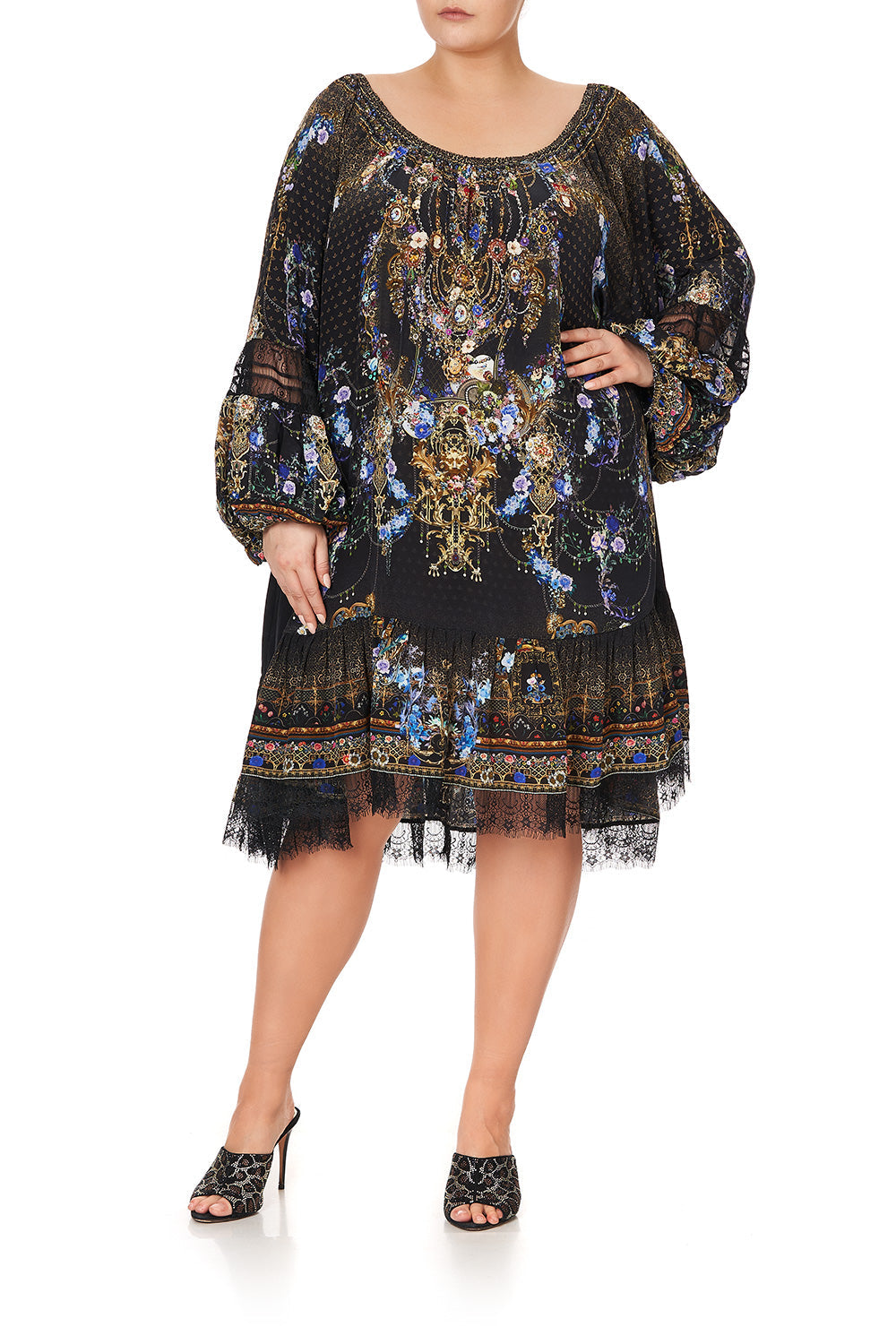 BLOUSON SLEEVE A LINE FRILL DRESS PALACE PLAYHOUSE