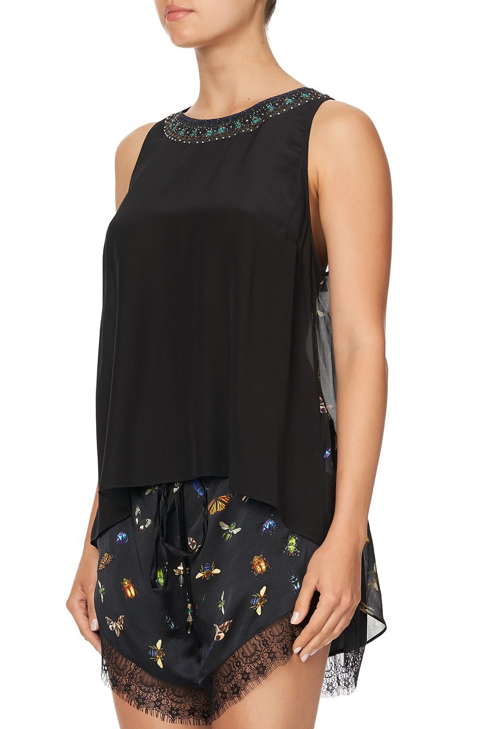 BUTTON BACK TOP LOVE BUG