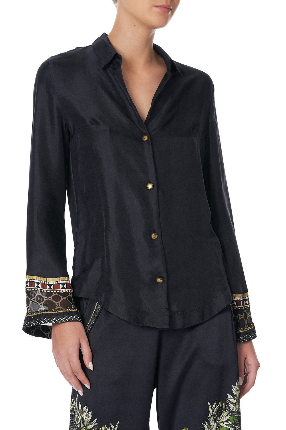 BUTTON DOWN SHIRT WITH CONTRAST BOTANICAL CHRONICLES