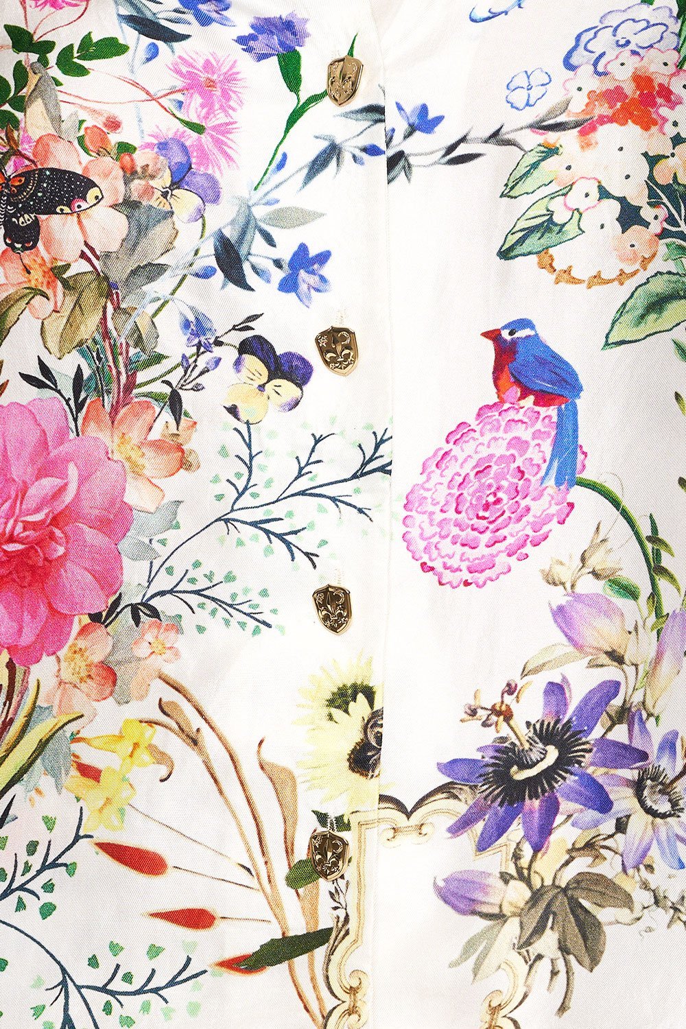 CAMILLA BUTTON DOWN SHIRT WITH CONTRAST BOHEME