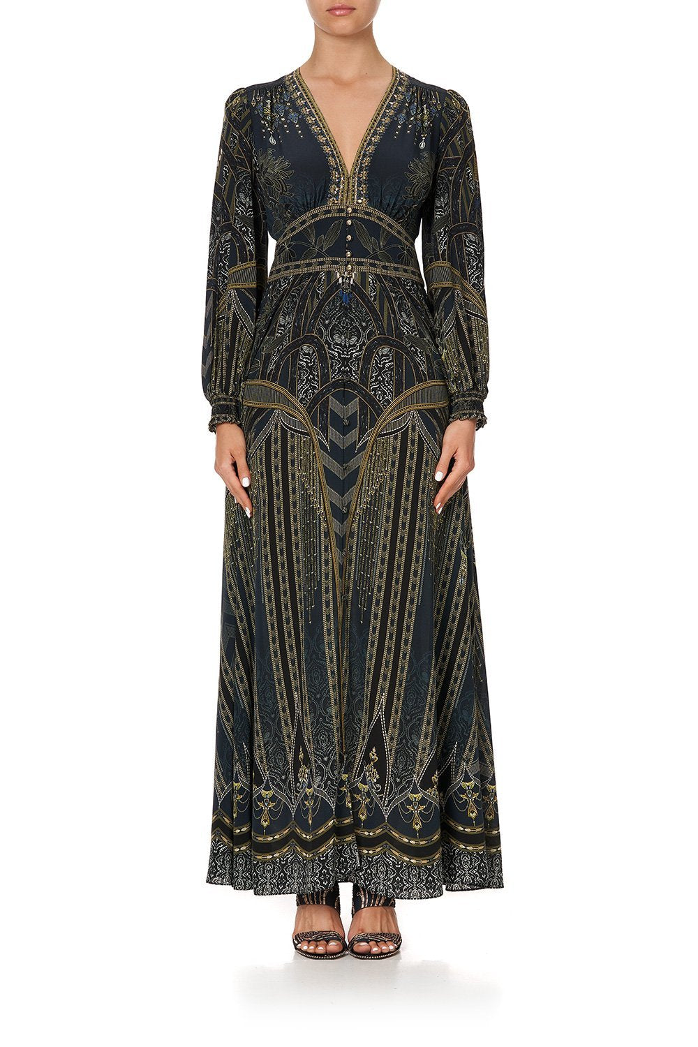 BUTTON DRESS WITH SHAPED WAISTBAND GREAT SCOTT