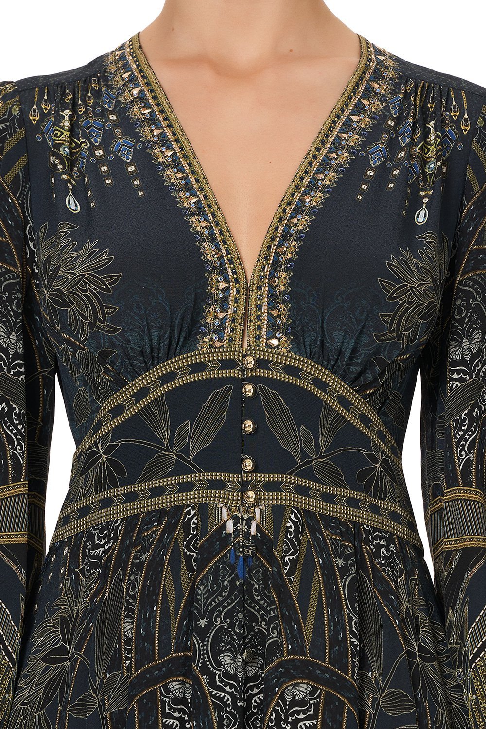 BUTTON DRESS WITH SHAPED WAISTBAND GREAT SCOTT