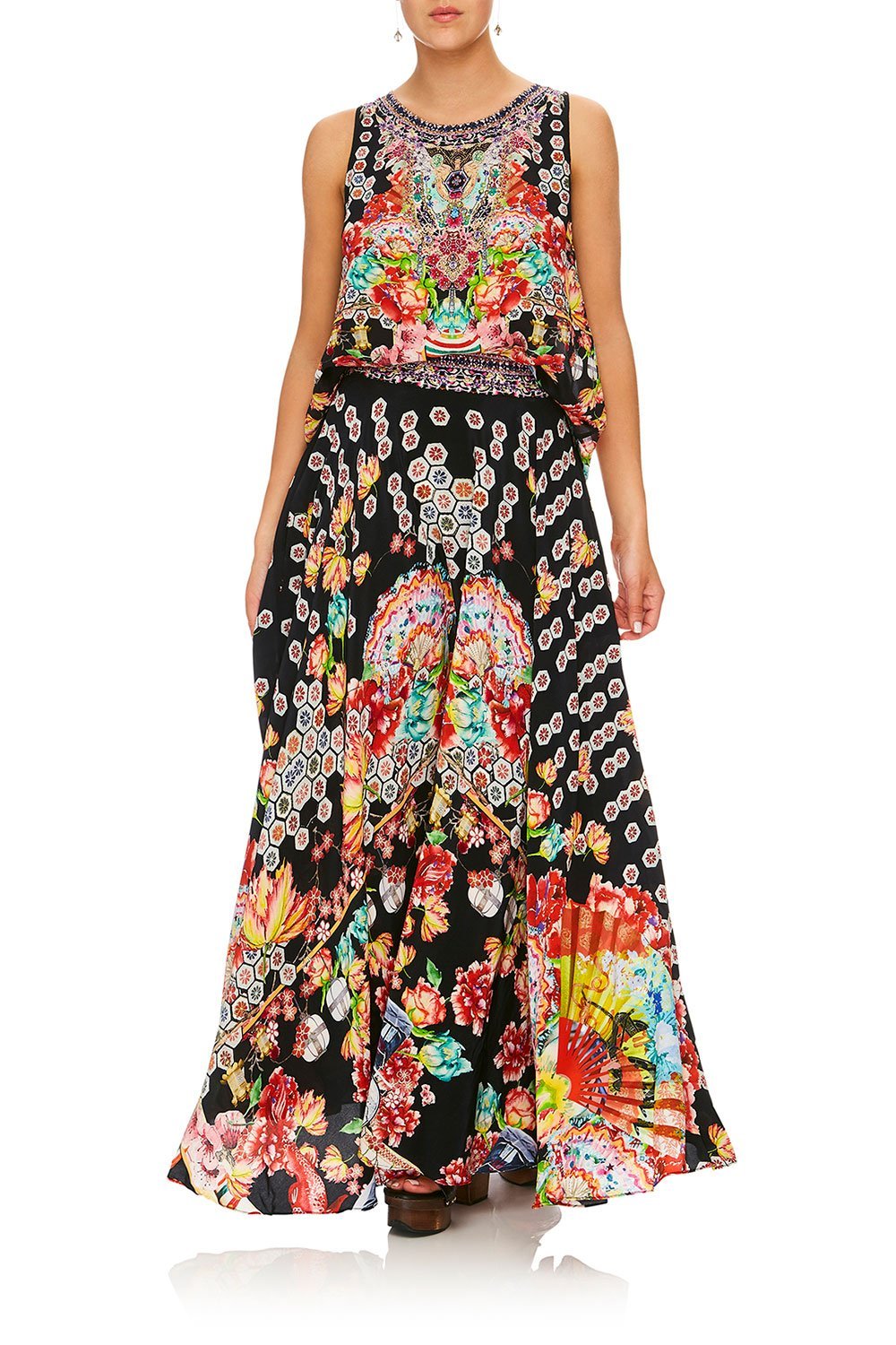 CAMILLA PAINTED LAND CIRCLE SKIRT