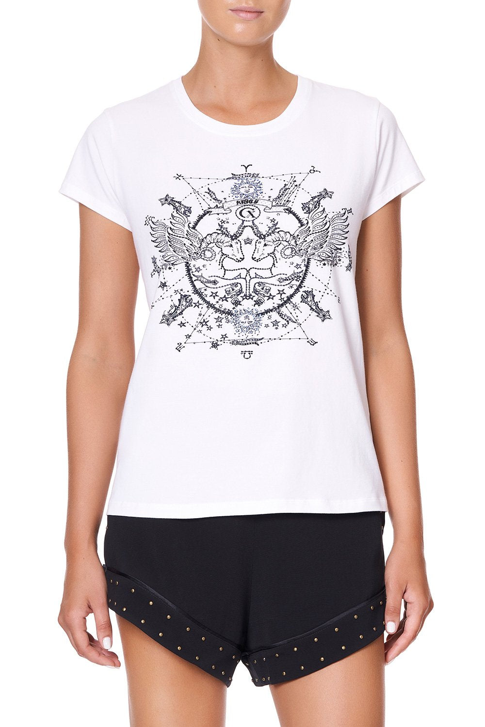 CURVED HEM FITTED TEE ARIES