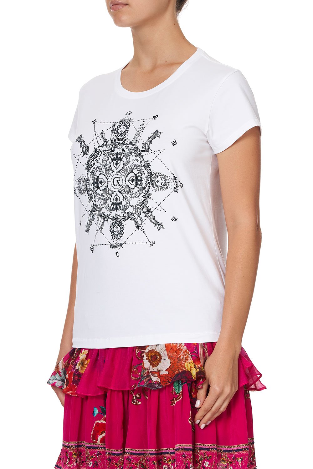 CURVED HEM FITTED TEE CANCER