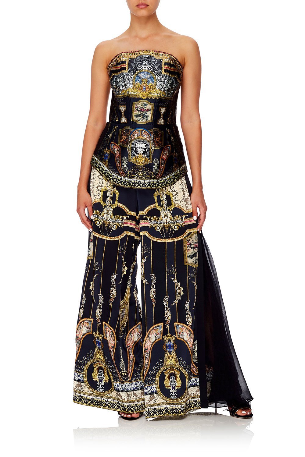 CURVED HEM ZIP DETAIL CORSET MIDNIGHT MEETING