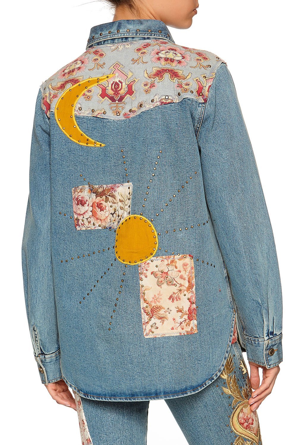 STUDDED DENIM SHIRT JEANNE QUEEN