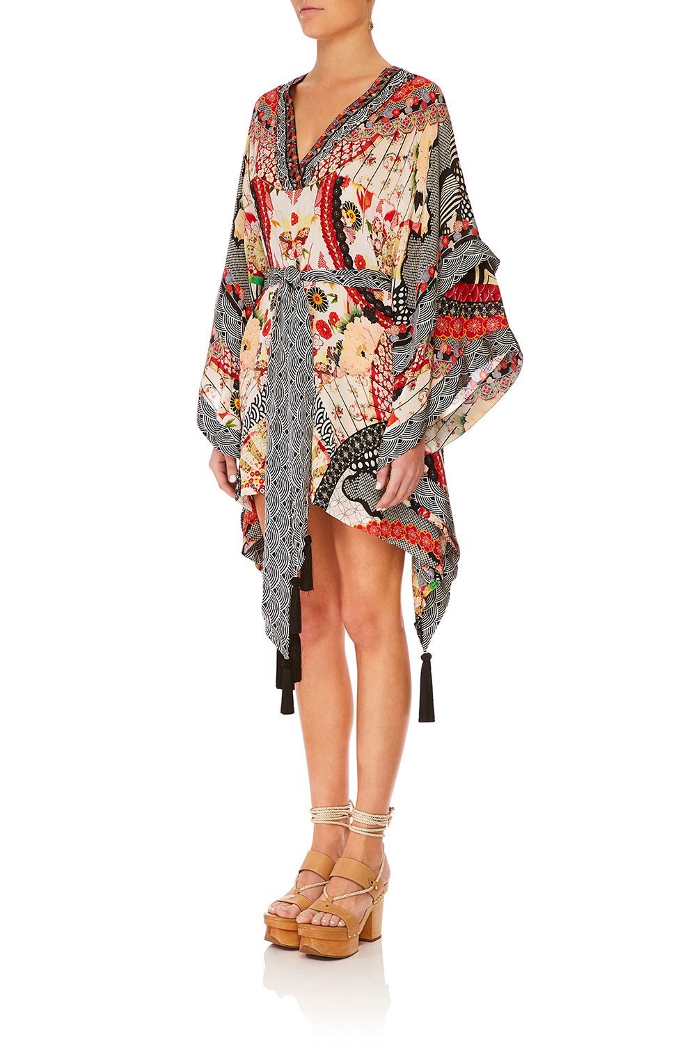 CAMILLA VINTAGE VIXEN DOUBLE LAYER KIMONO SLEEVE DRESS