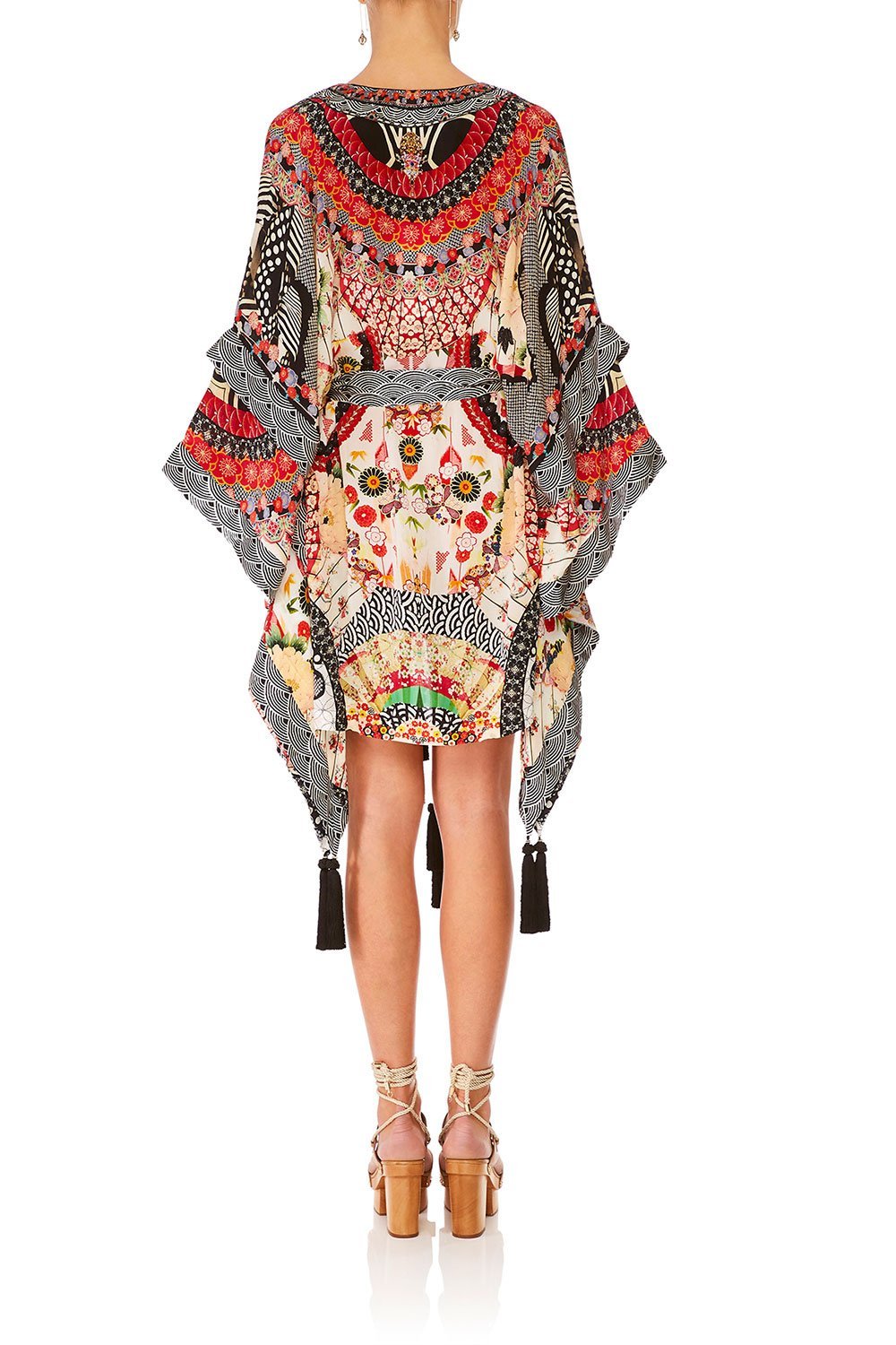 CAMILLA VINTAGE VIXEN DOUBLE LAYER KIMONO SLEEVE DRESS