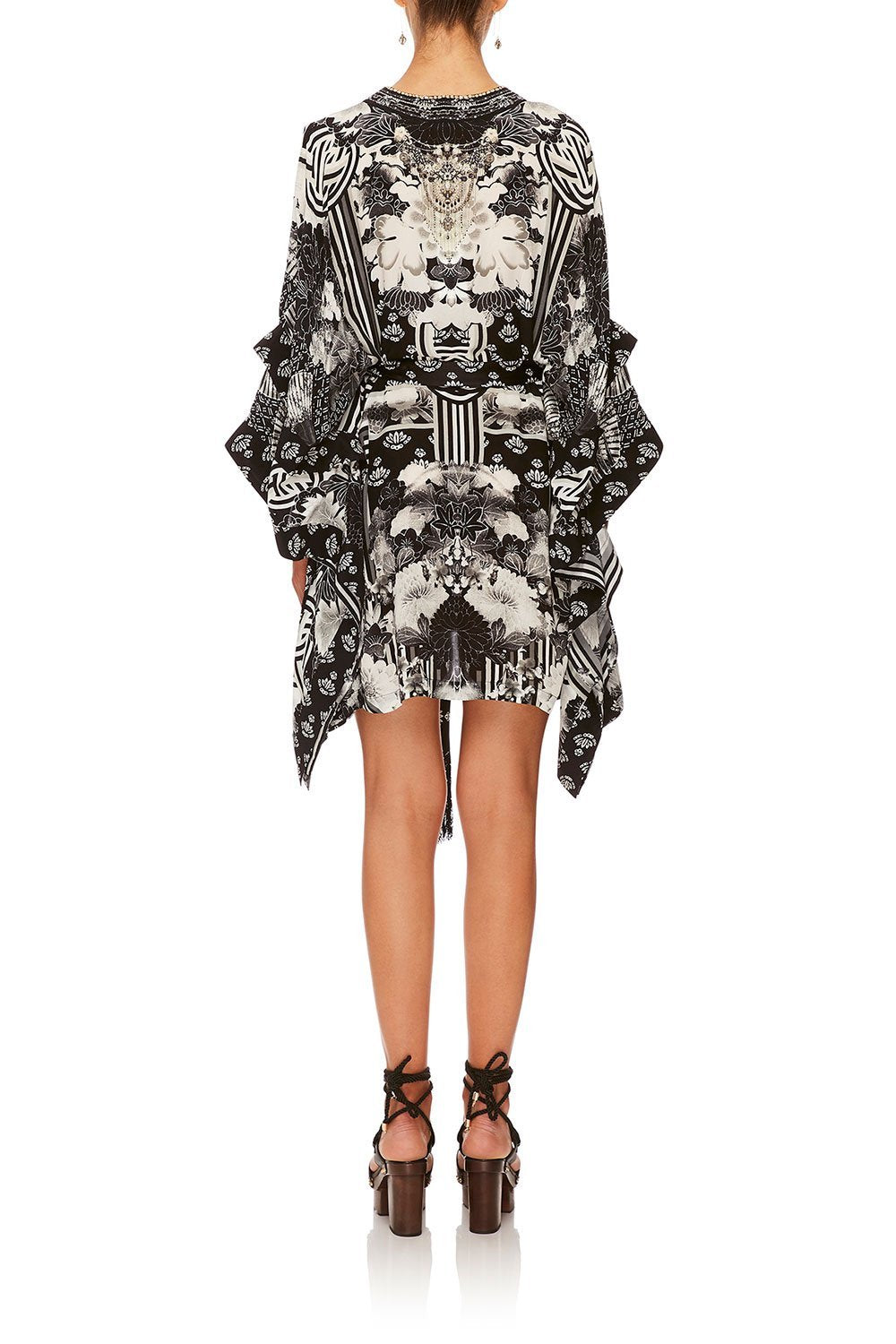CAMILLA WILD MOONCHILD DOUBLE LAYER KIMONO SLEEVE DRESS