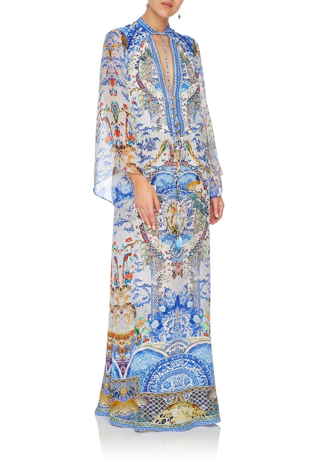 CAMILLA DRAWSTRING BUTTON UP DRESS GEISHA GATEWAYS