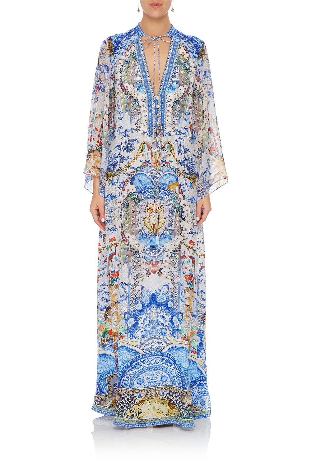 CAMILLA DRAWSTRING BUTTON UP DRESS GEISHA GATEWAYS