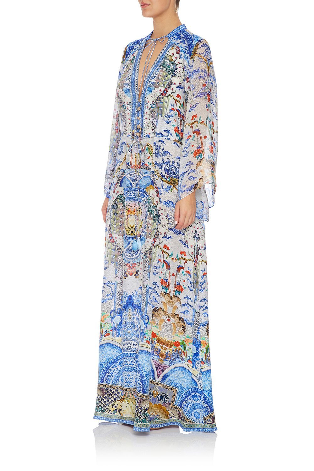 CAMILLA DRAWSTRING BUTTON UP DRESS GEISHA GATEWAYS