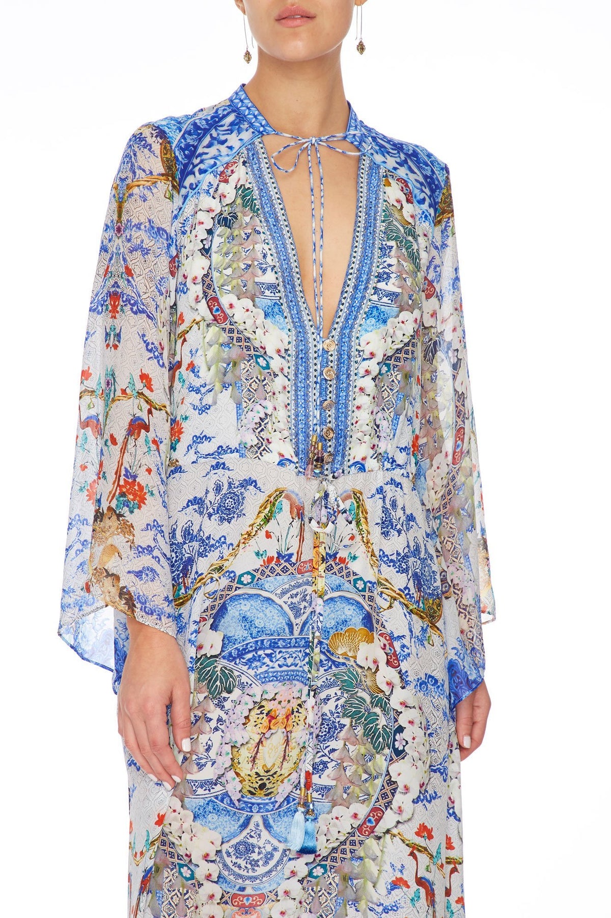 CAMILLA DRAWSTRING BUTTON UP DRESS GEISHA GATEWAYS