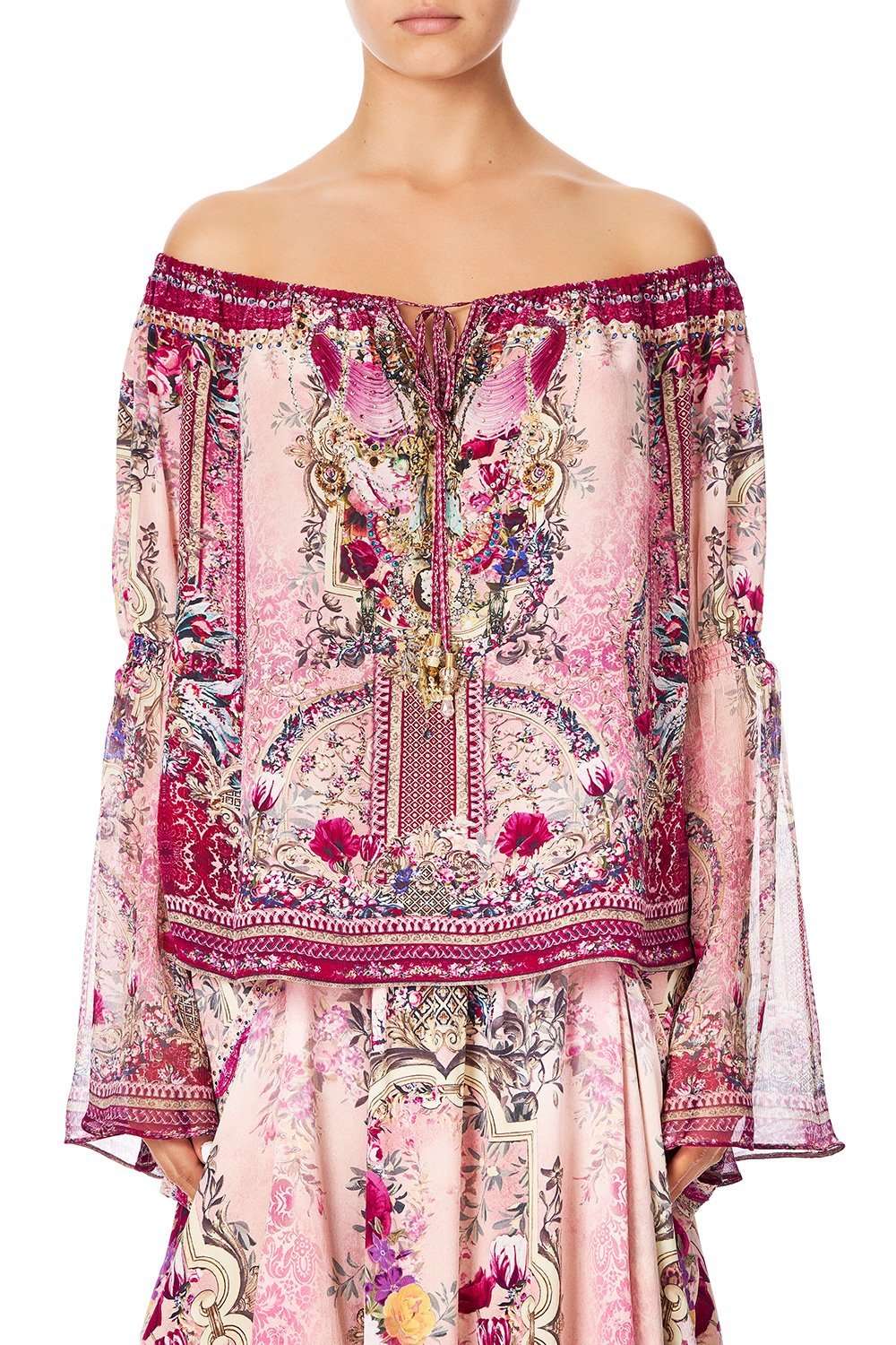 DROP SHOULDER BELL SLEEVE TOP LA BELLE