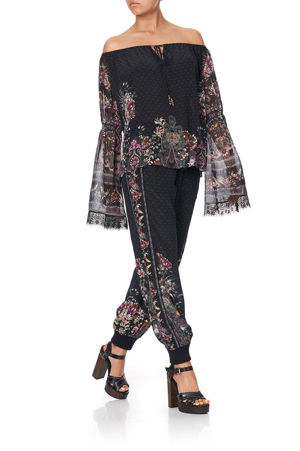 DROP SHOULDER BELL SLEEVE TOP RESTLESS NIGHTS