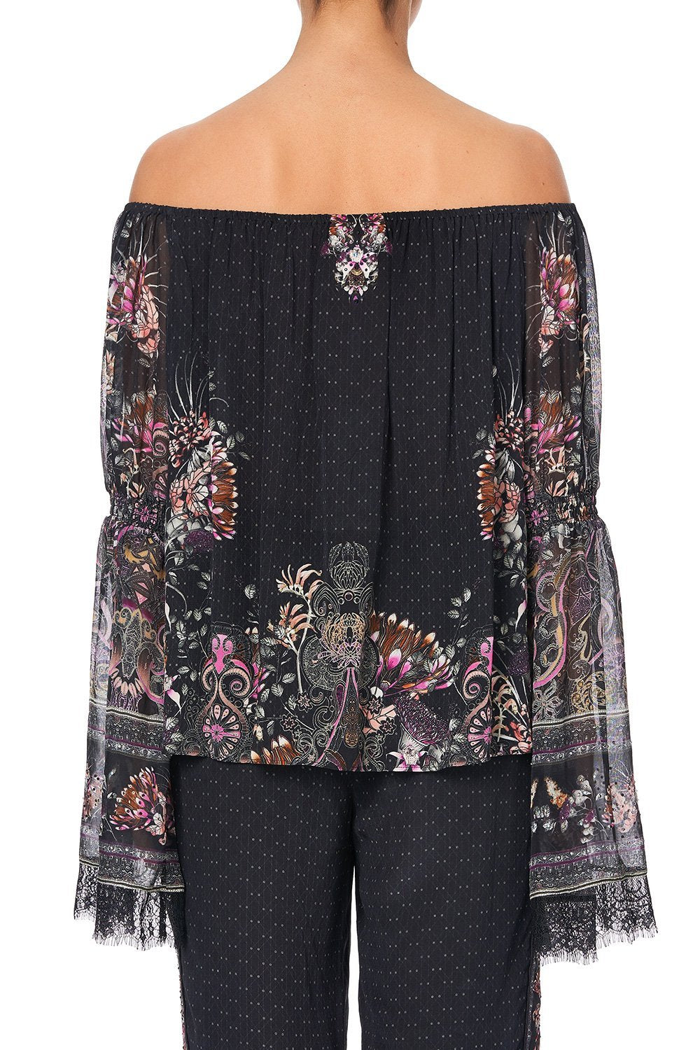 DROP SHOULDER BELL SLEEVE TOP RESTLESS NIGHTS