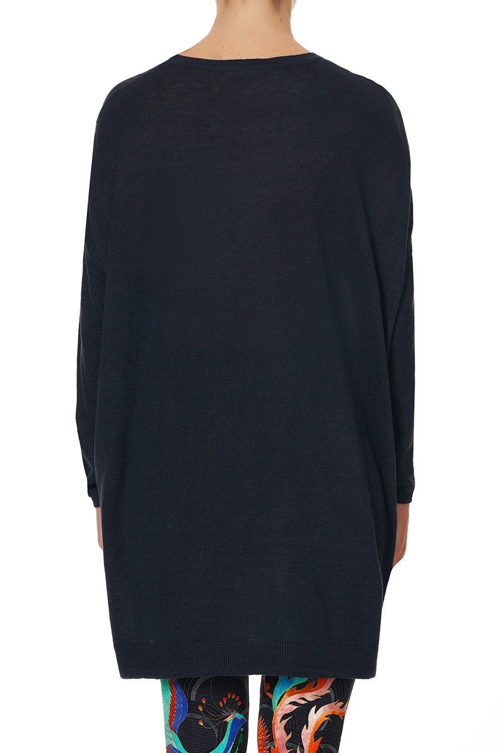 DROP SHOULDER BOX KNIT WISE WINGS