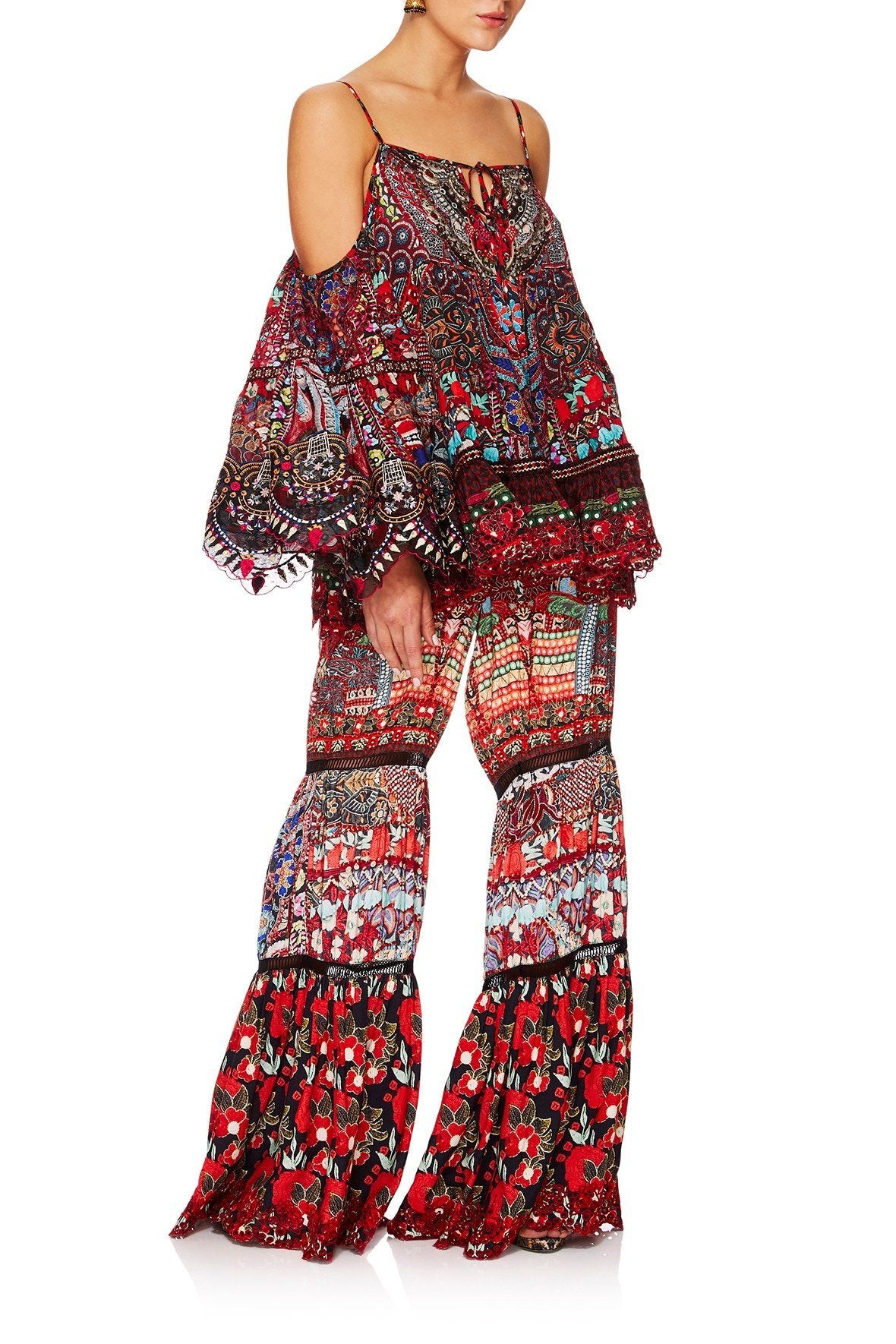 QUEEN ALIKA WIDE LEG TIERED PANT