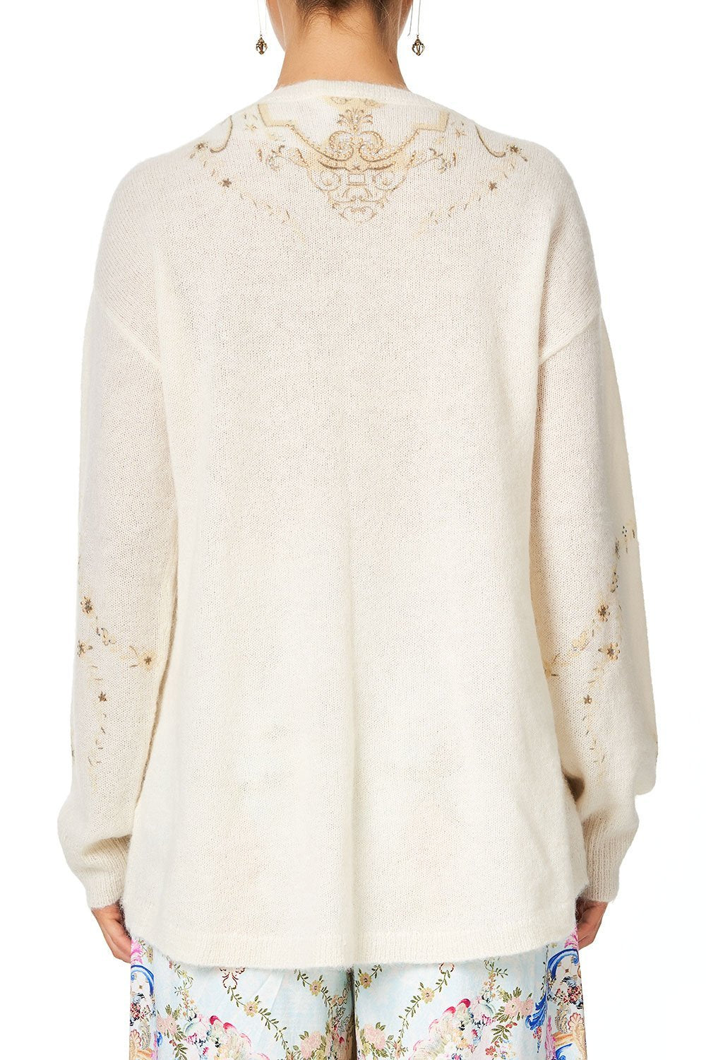 CAMILLA EMBELLISHED KNIT IVORY