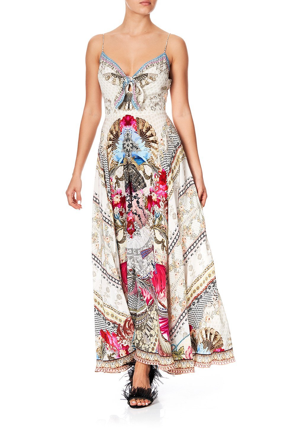 LONG DRESS WITH TIE FRONT MONTMARTRE HEART