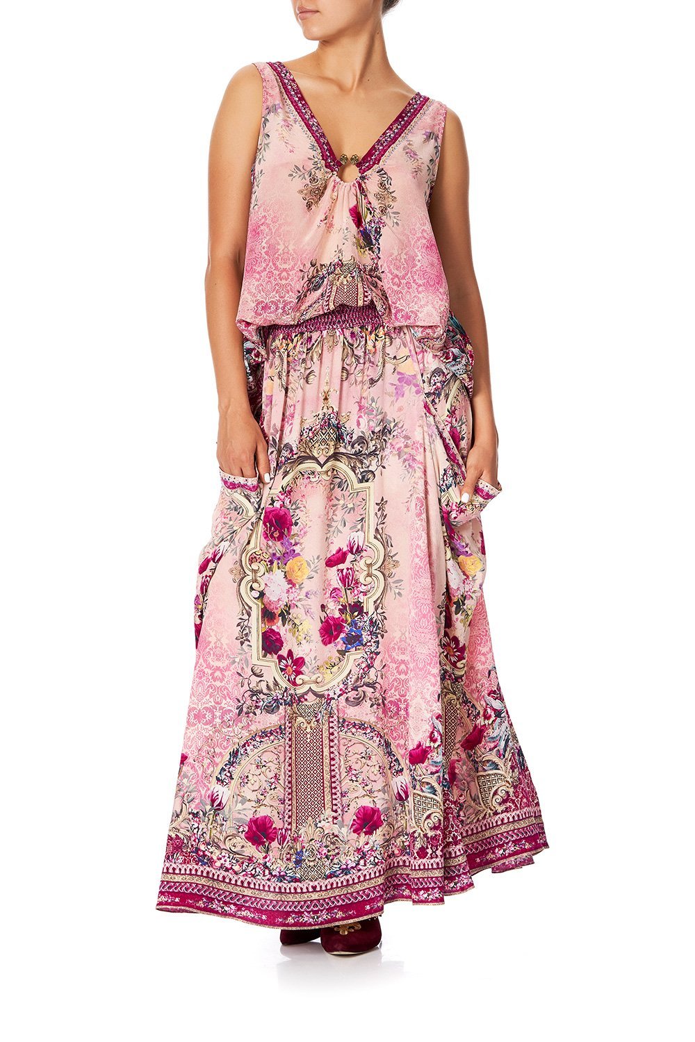 SHIRRED WAIST POCKET SKIRT LA BELLE