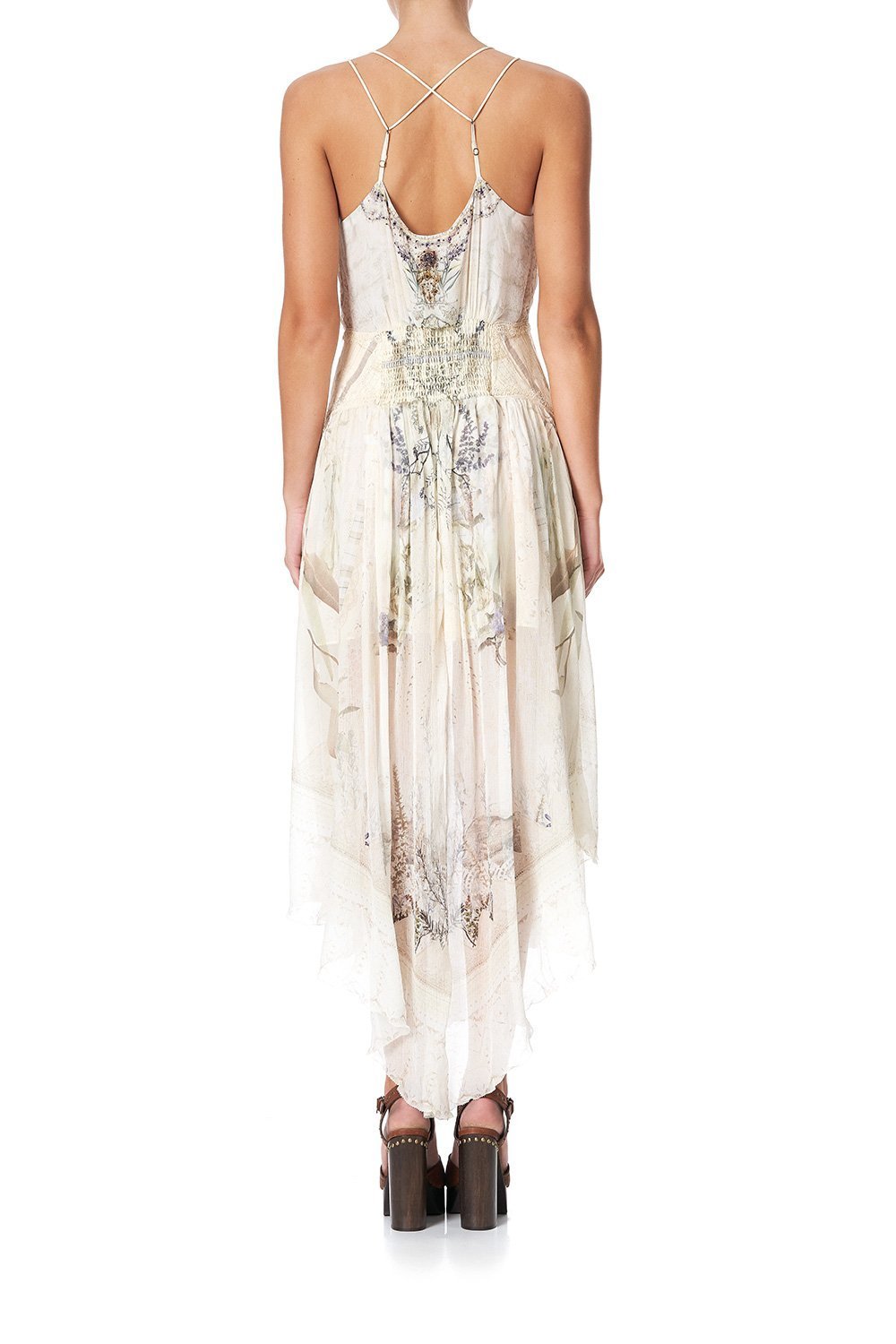 STRAP DRESS WITH SHAPED WAISTBAND MEMORIES OF MOREE