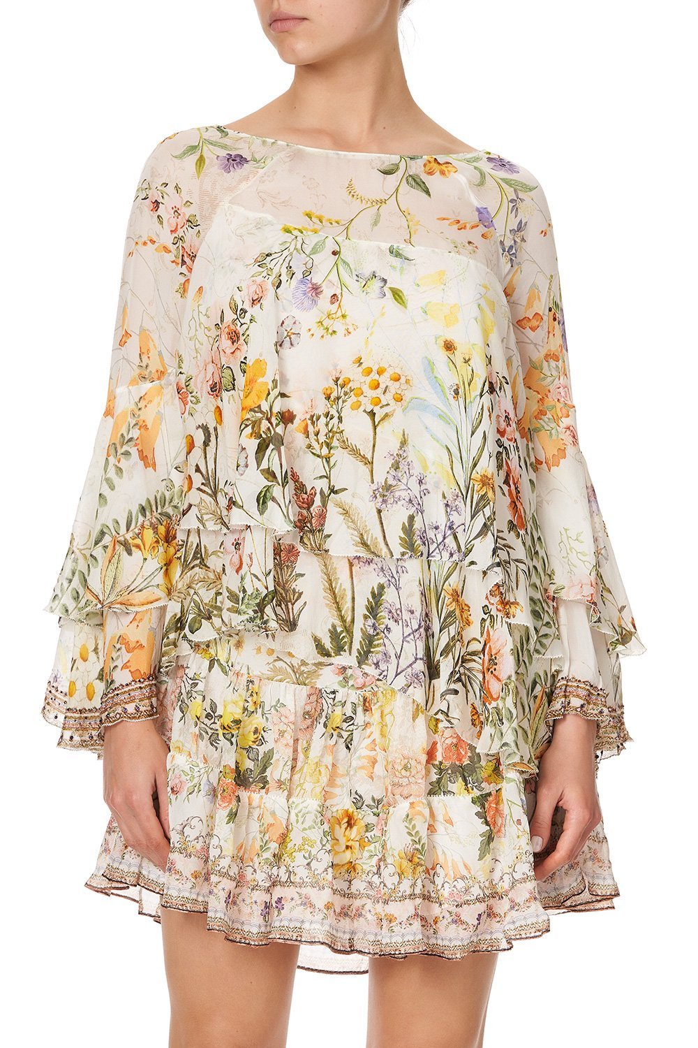 FLARED LAYERED BLOUSE IN THE HILLS OF TUSCANY