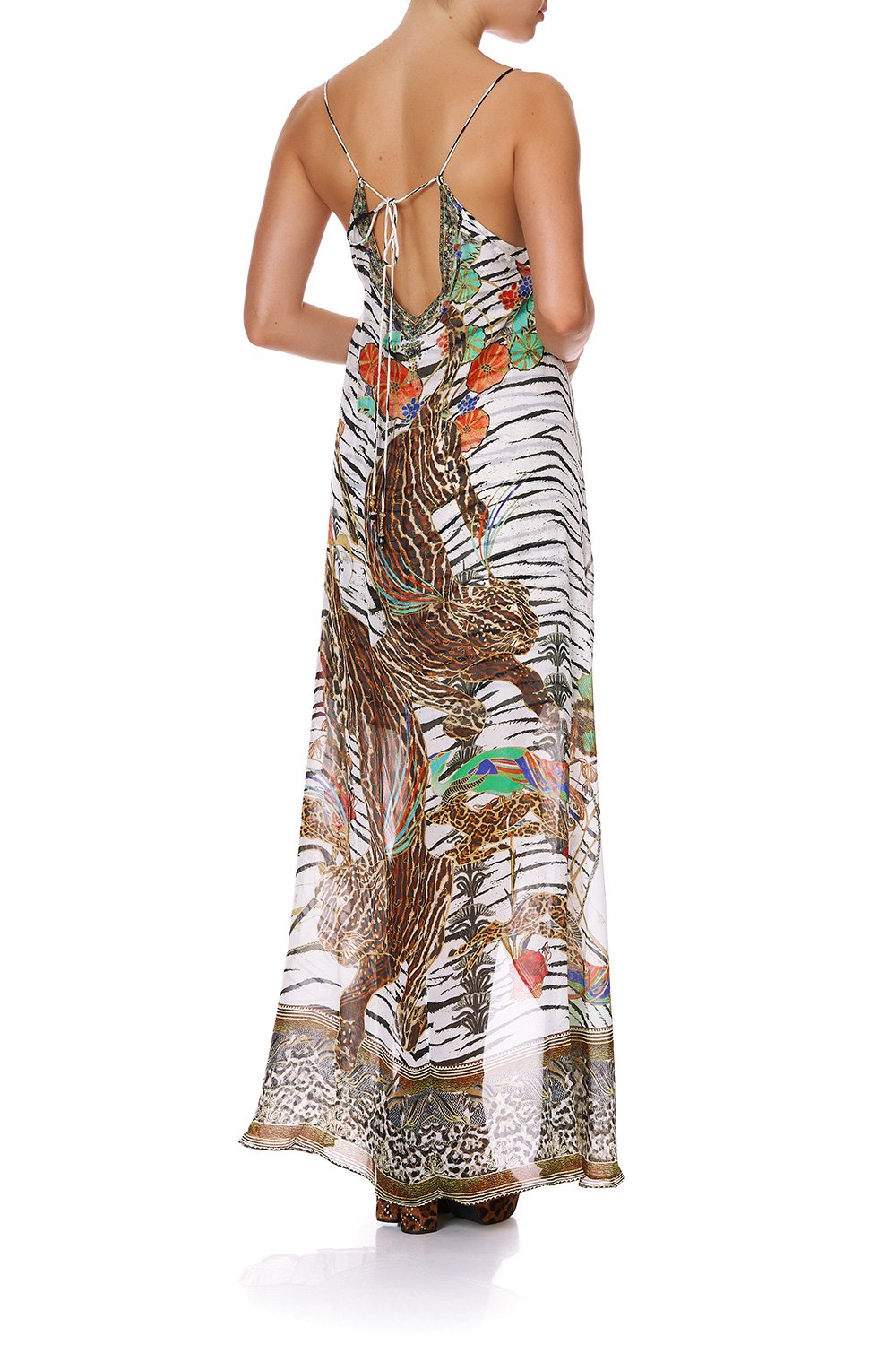 FLARED MINI WITH SHEER OVERLAY COSMIC CONFLICT