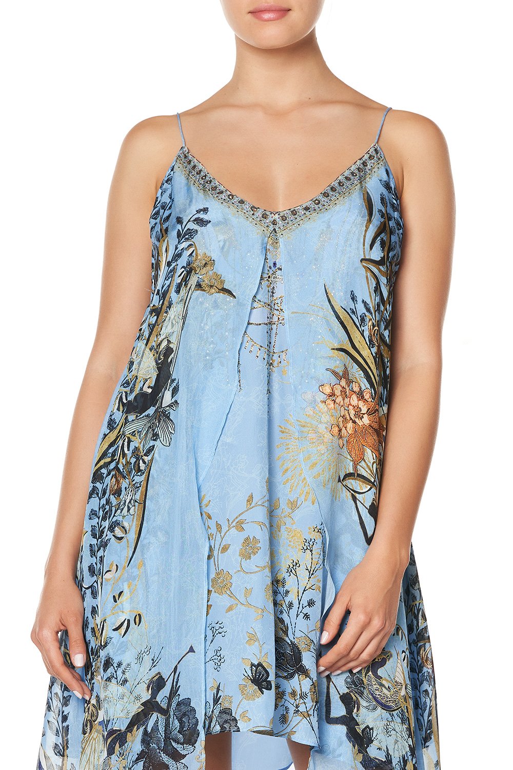 FLARED MINI WITH SHEER OVERLAY FAIRY FOUNTAIN