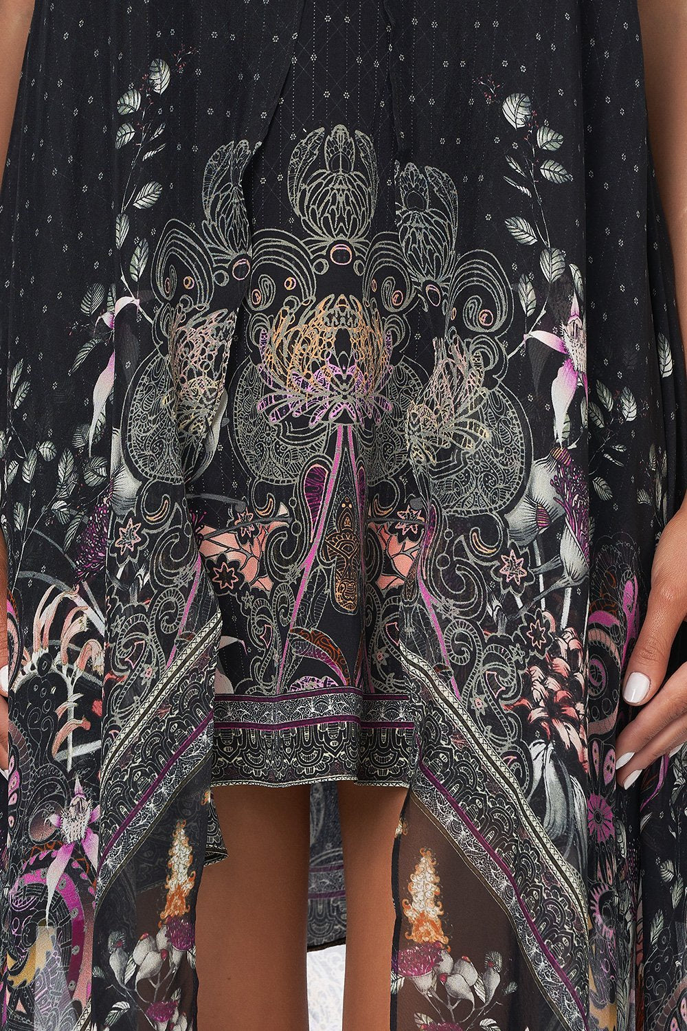 FLARED MINI WITH SHEER OVERLAY RESTLESS NIGHTS