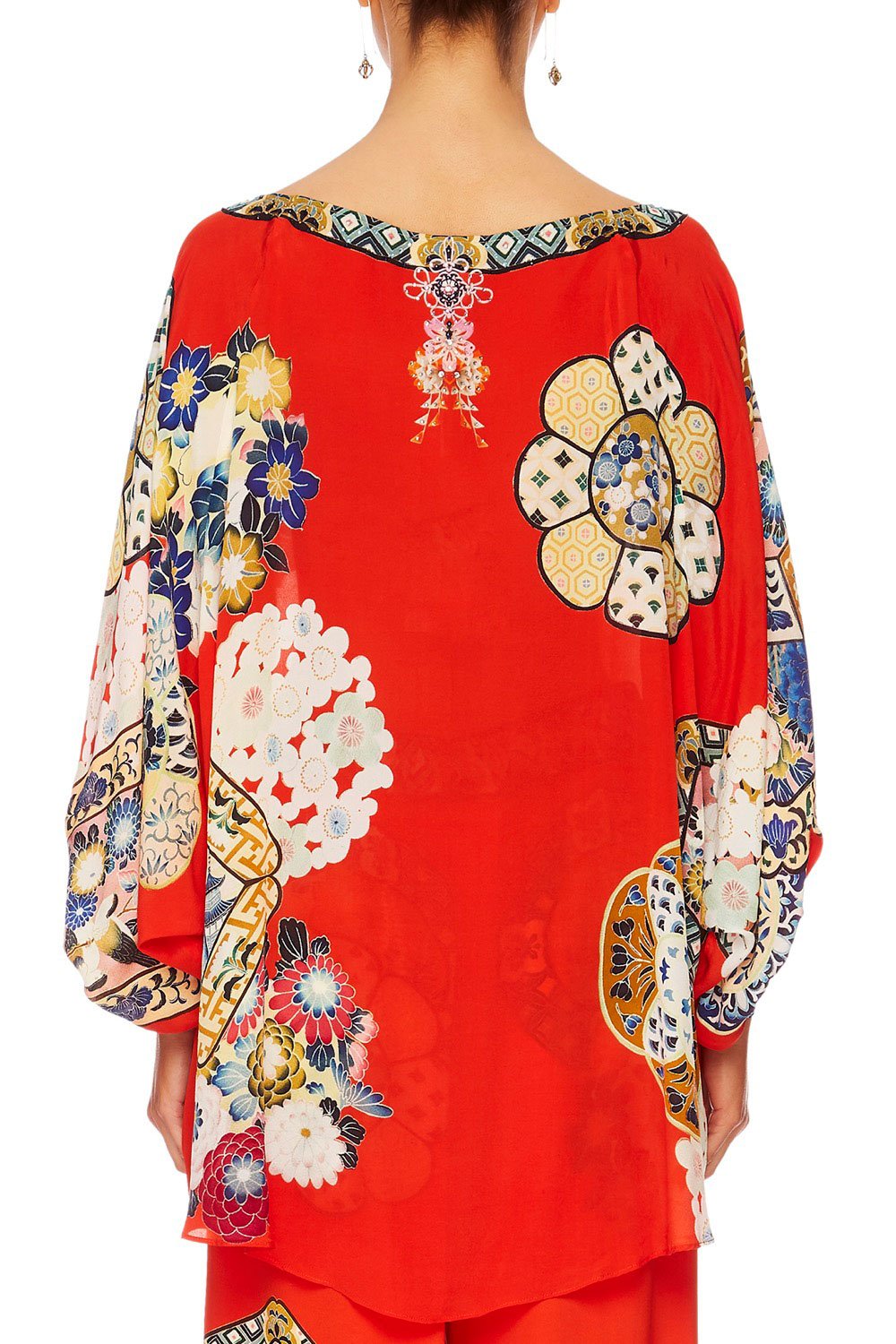 CAMILLA FOUND IN TRANSLATION RAGLAN SLEEVE BLOUSE WCUFF