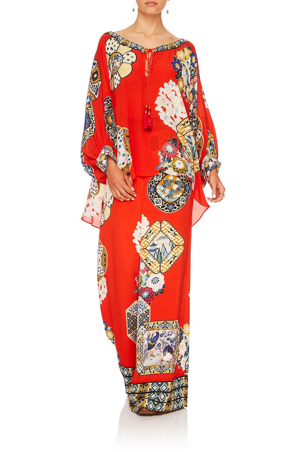 CAMILLA FOUND IN TRANSLATION RAGLAN SLEEVE BLOUSE WCUFF