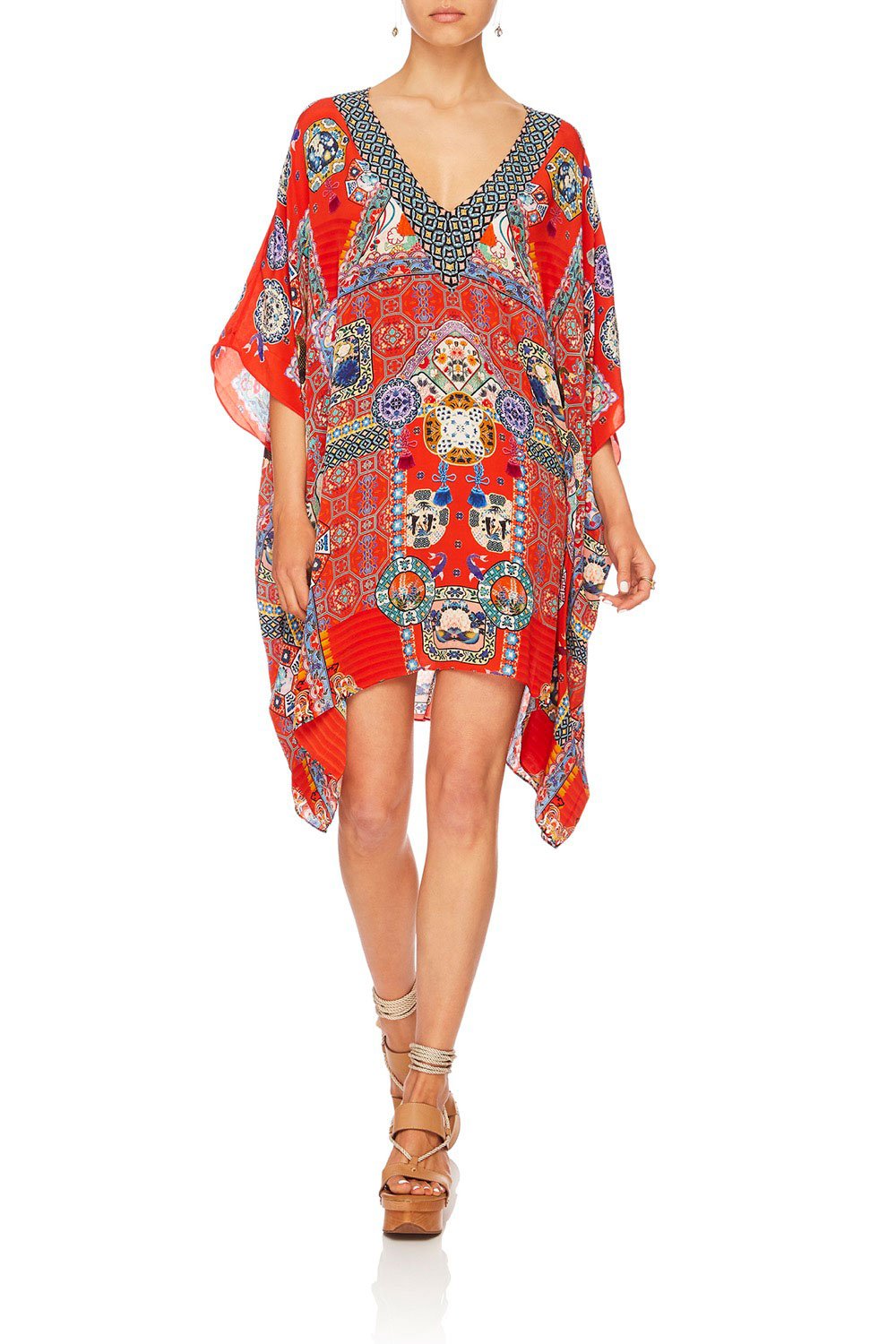 CAMILLA FOUND IN TRANSLATION RECTANGULAR V-NECK KAFTAN