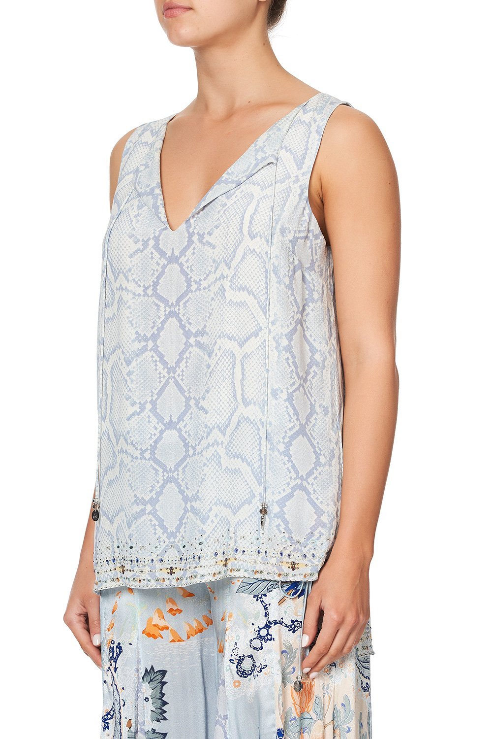 FRONT SPLIT TUNIC BUSH DIAMOND