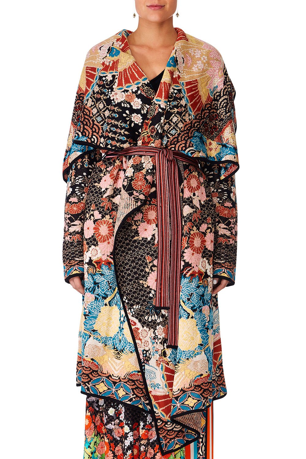 CAMILLA GALAXY GIRL LONG JAQUARD CARDIGAN W TIE