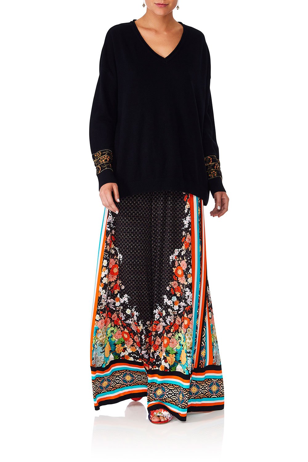 CAMILLA GALAXY GIRL LOOSE FIT V NECK JUMPER