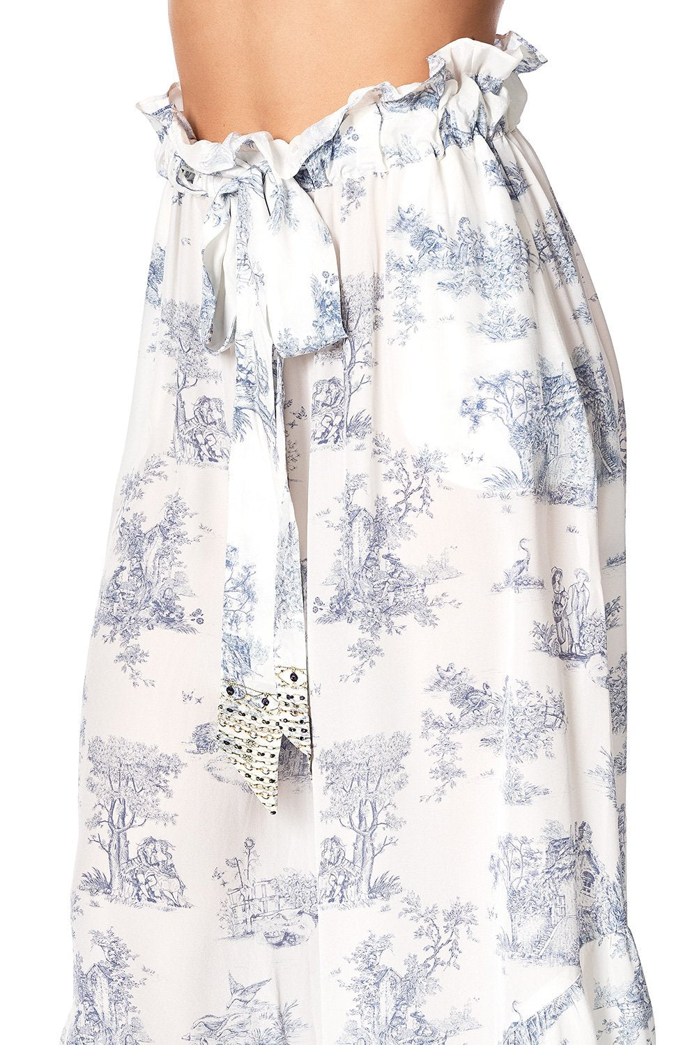 RUFFLE HEM PANTS WITH TIE SOUTHERN BELLE