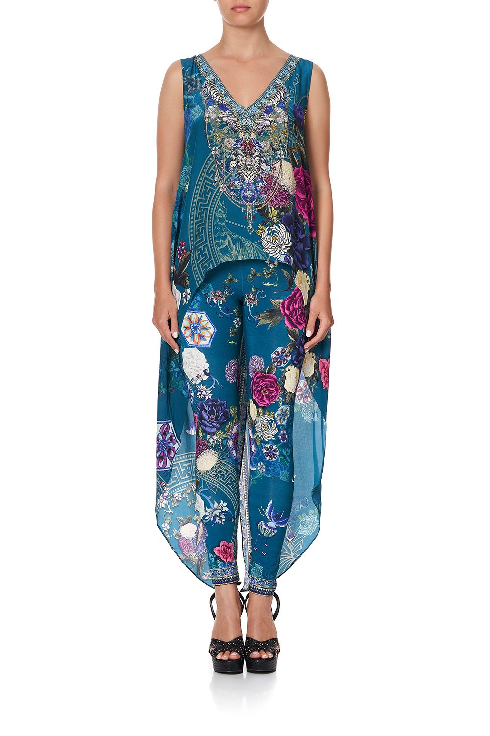 HIGH LOW CROSS OVERLAY TOP LUNAR GAZING