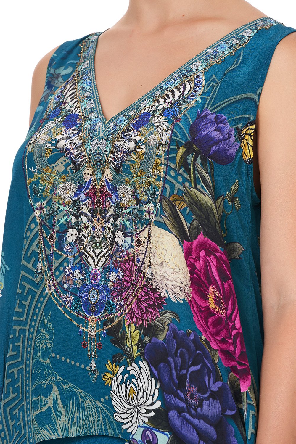 HIGH LOW CROSS OVERLAY TOP LUNAR GAZING