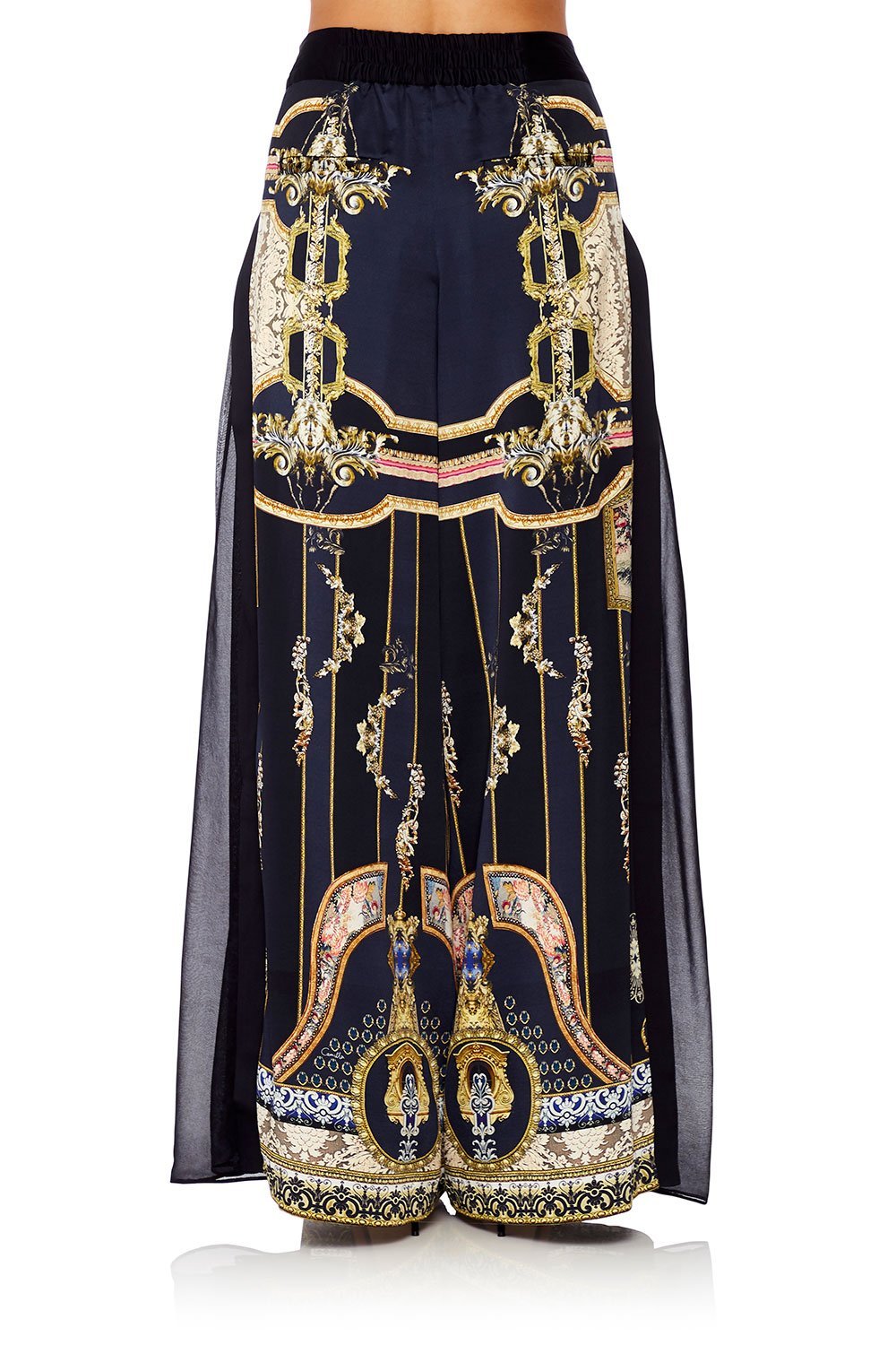 CAMILLA HIGH WAISTED TROUSER WITH GODET MIDNIGHT MEETING