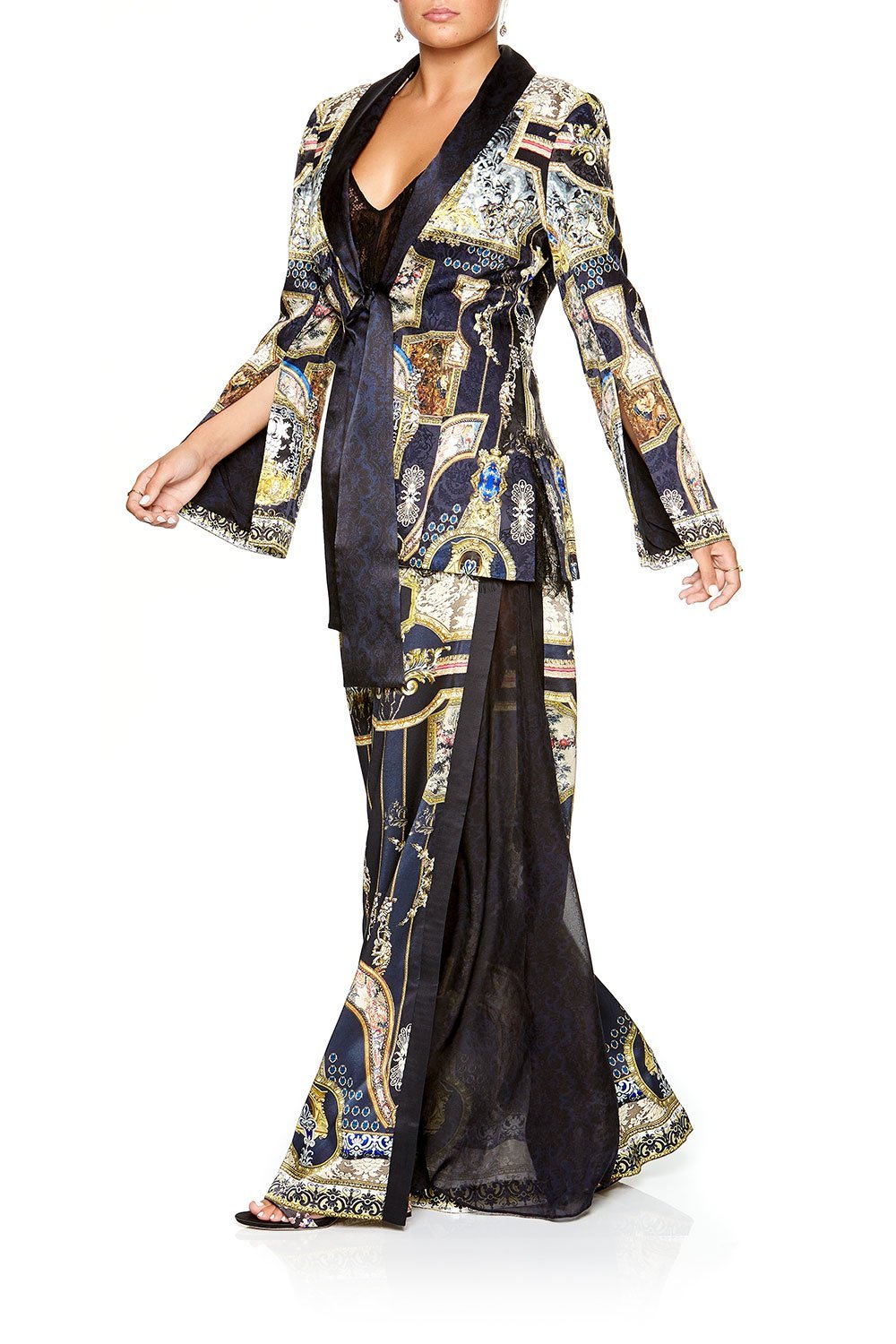 TIE FRONT JACKET MIDNIGHT MEETING