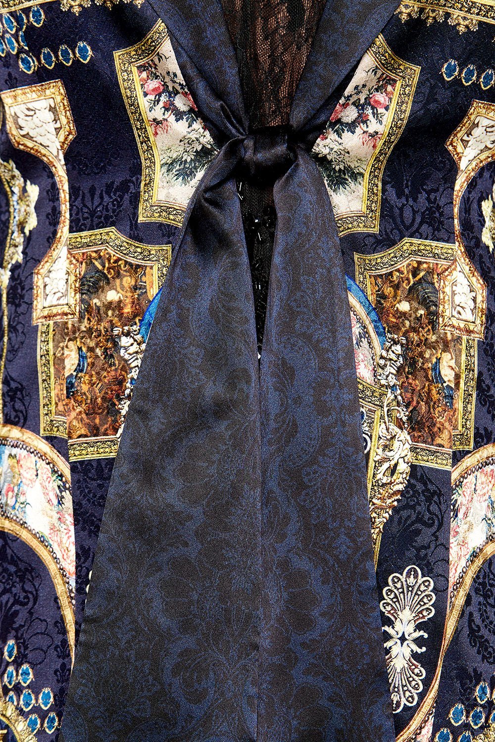 TIE FRONT JACKET MIDNIGHT MEETING