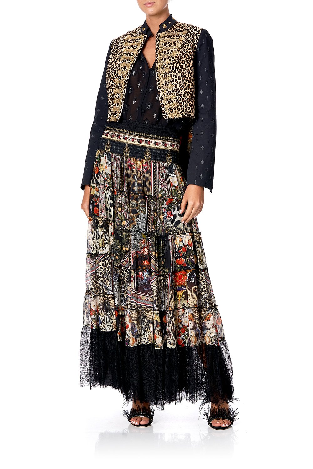 MANDARIN COLLAR JACKET MARAIS AT MIDNIGHT