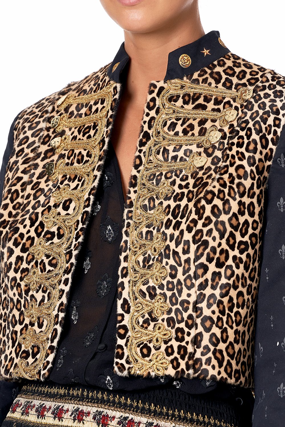 MANDARIN COLLAR JACKET MARAIS AT MIDNIGHT